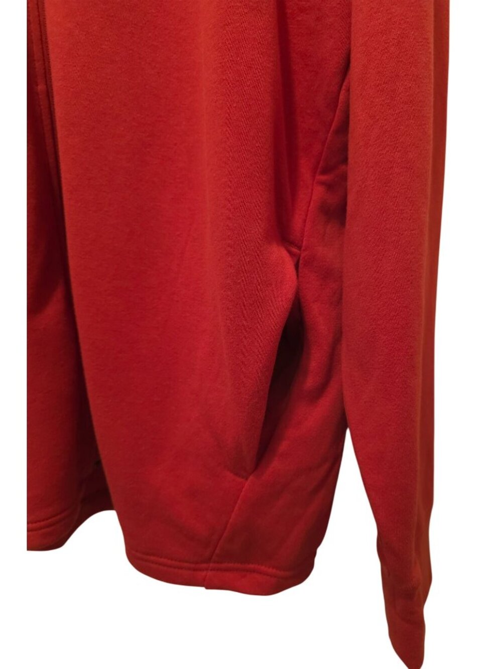 NWD Under Armour UA Rival Terry Full-Zip Red Loose Fit Hoodie Red Mens 2XL - Picture 4 of 8